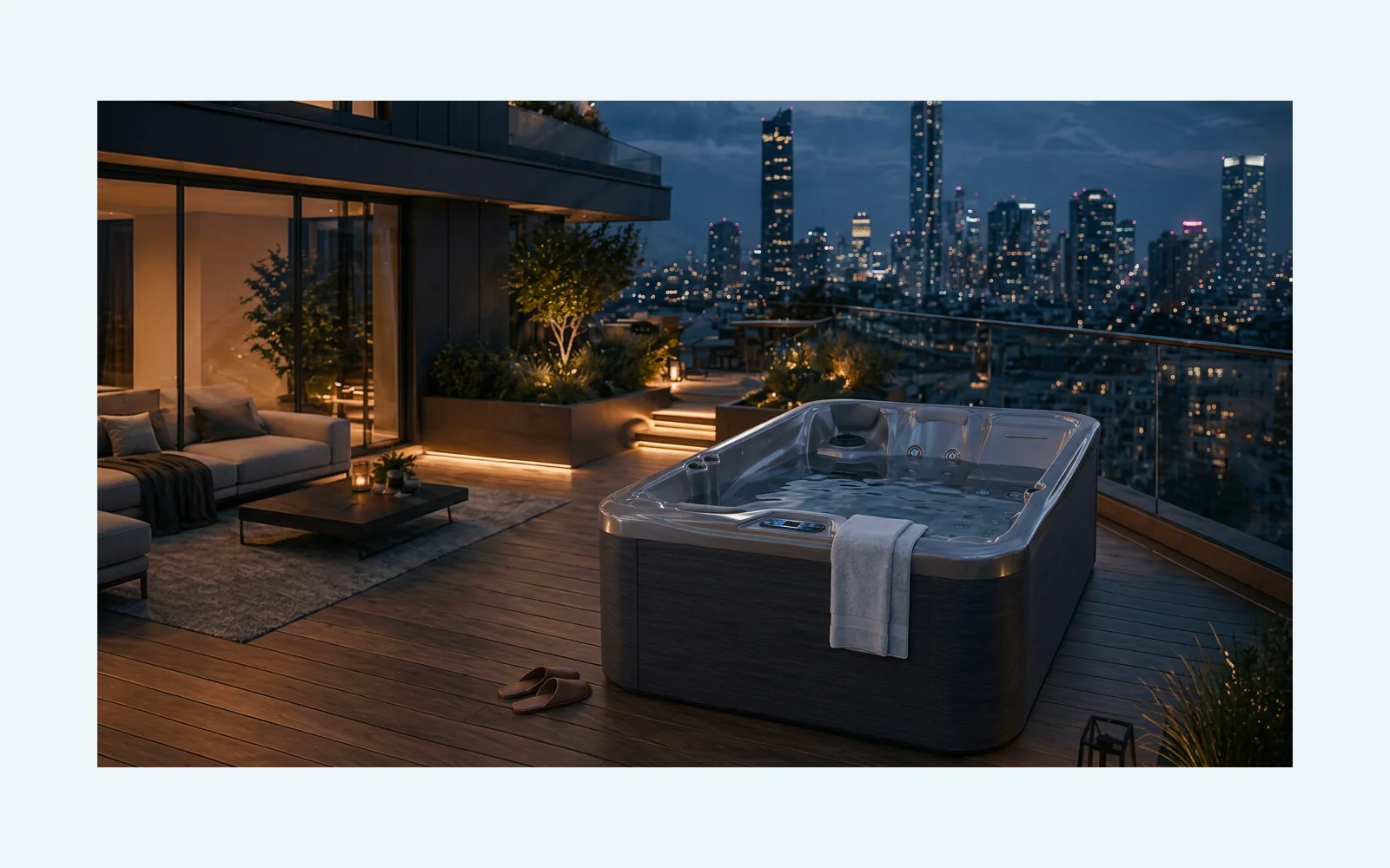 Detalje af Plug and Play Spa-serien